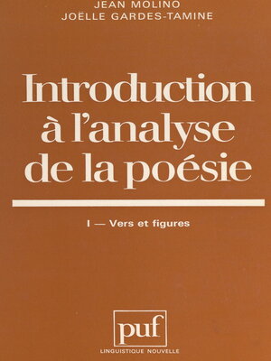 cover image of Introduction à l'analyse de la poésie (1). Vers et figures